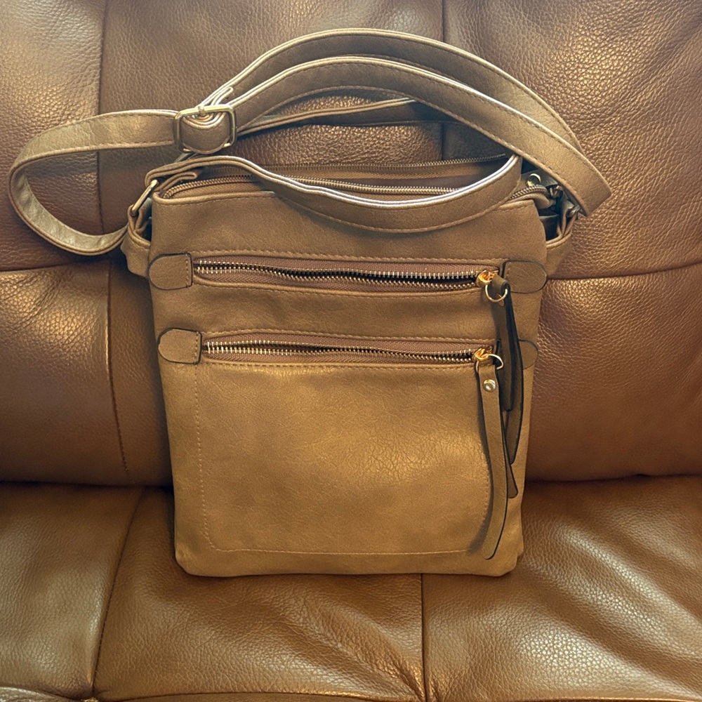 Tan Leather Crossbody Bag